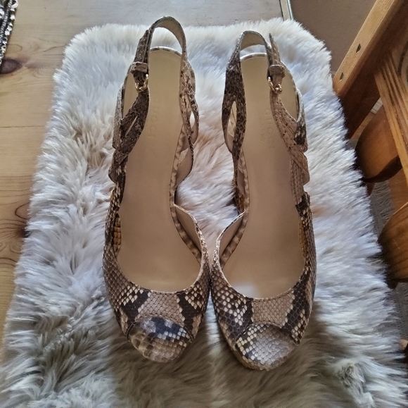 Gucci Shoes - Authentic Gucci Python Kotao Wedges Beyond EUC